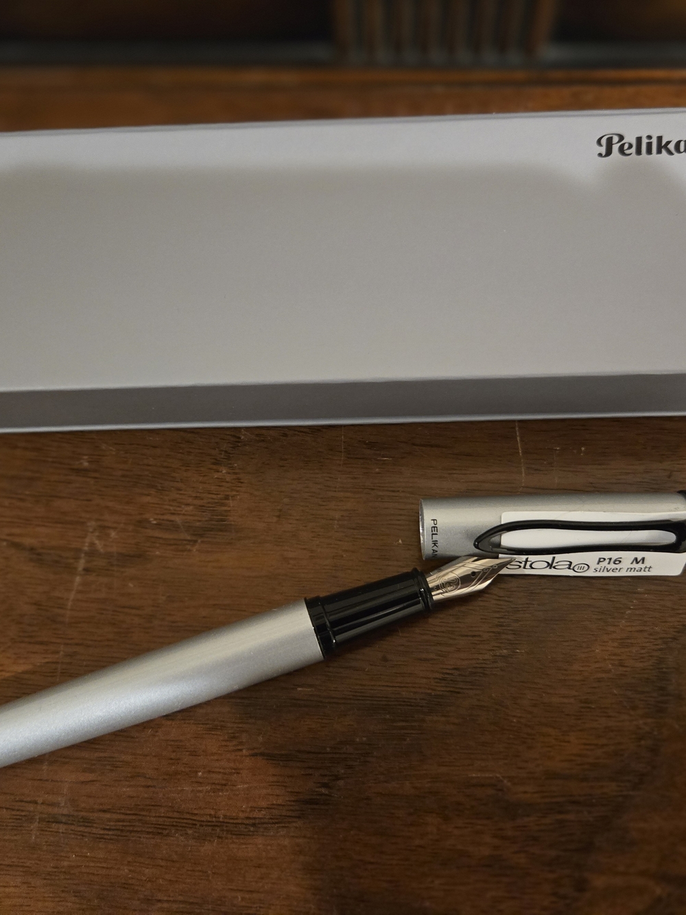 Pelikan Silver Matte Fountain Pen - Pelikano/Stola P16 W Box